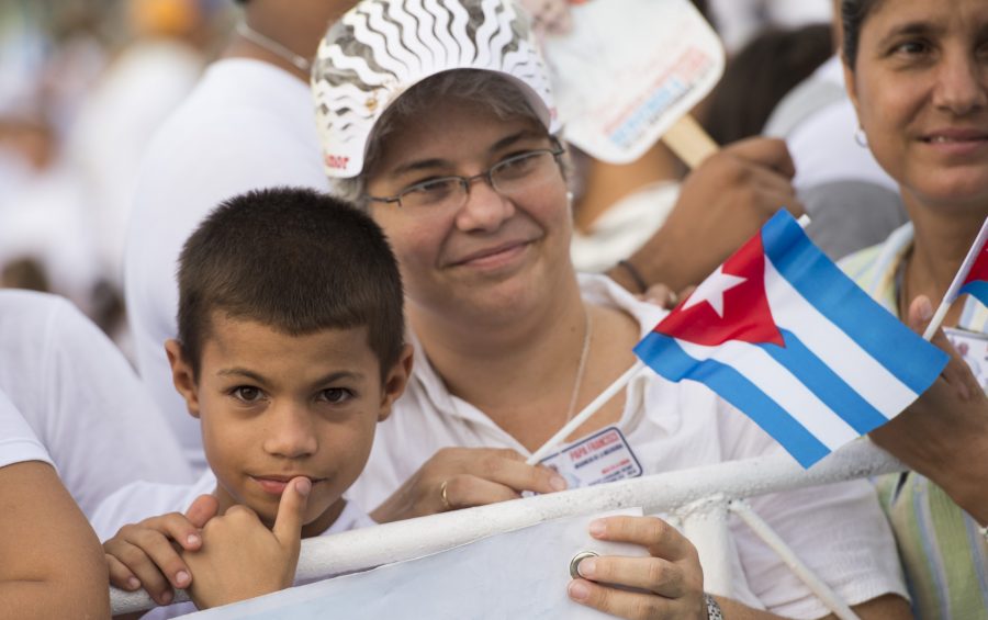 L'Avana ( Cuba ) 20 settembre 2015. La Santa  Messa presieduta da Papa Francesco nella Piazza della Rivoluzione